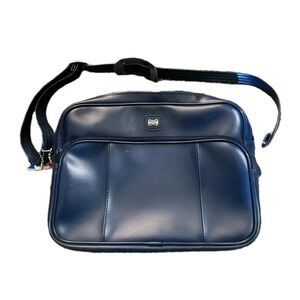 Vintage American Tourister 70s Carryon Overnight Shoulder Bag‎ With Feet Blue